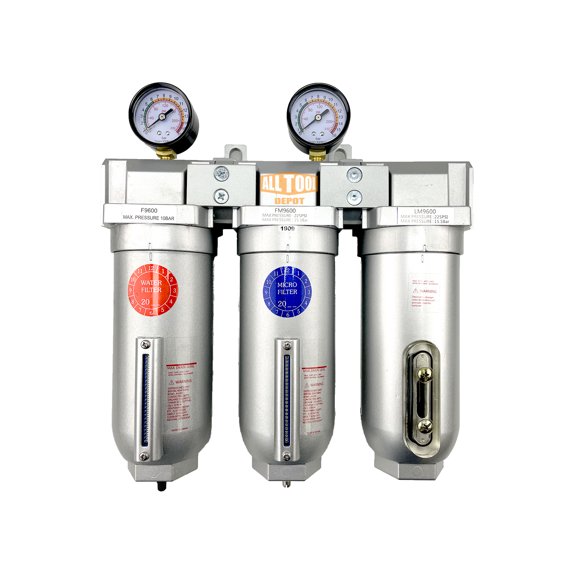 1" NPT SUPER DUTY Industrial Grade 3 Stages Filter Coalescing Desiccant Dryer System (AUTO DRAIN)