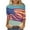 Style 4, variant on GERsome American Flag Tops for Women 4th of July Patriotic T-Shirt USA Flag Stars Stripes Graphic 3/4 Sleeve Crewneck Shirts Loose Fit Summer Tee S-5XL