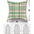 thumbnail image 6 of Blue Teal Pillow Covers 18x18 Set of 2 Light Blue Grey Buffalo Plaid Holiday Decorative Throw Pillows Spring Summer Decorations Pillowcase Cotton Square Cushion Cover Decor for Home Couch Bed Soft, 6 of 6