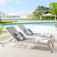 thumbnail image 2 of Pemberly Row  Mesh Patio Chaise Lounge in Gray (Set of 2), 2 of 5