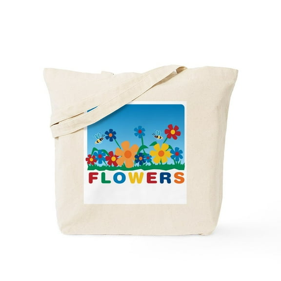 CafePress - Flowers Tote Bag - Unisex Canvas Tote Bag, Beige, 1-Piece