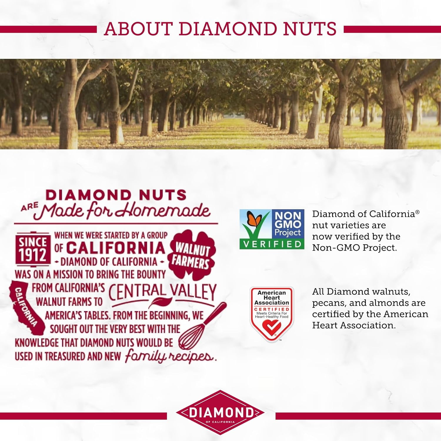 (6 pack) Diamond of California Pecan Halves 16oz