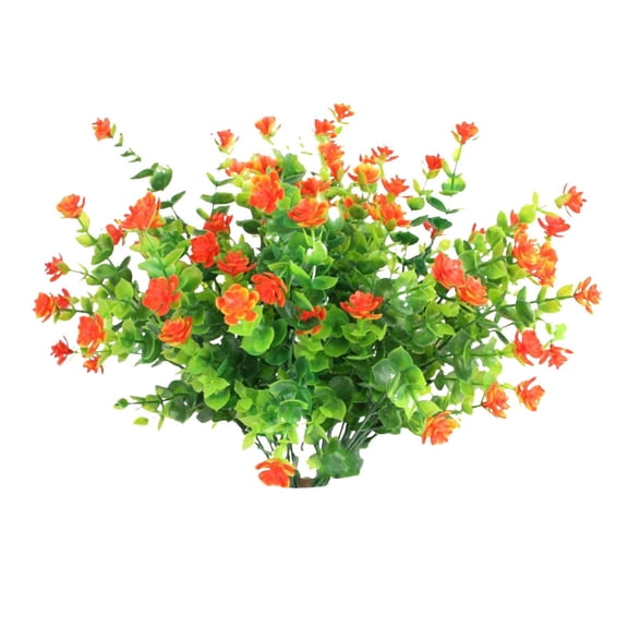 Artificial Flowers for Outdoors UV Resistant Fake Flowers Faux Plants for Hanging Garden Spring Summer Silk Flowers Camellia Greenery Shrubs Floral Arrangement