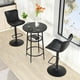 thumbnail image 2 of Set de 2 Bancos Cocina Alto, Giratorio con Reposapié y Respaldo, Color Negro, 2 of 6