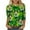 C#Army Green, variant on Womens St Patricks Day Shirt Cute Green Graphic Tee Crew Neck 3/4 Sleeve Cotton T Shirts Rabbit Print Top Irish Festival Outfit