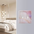 thumbnail image 5 of Dailycode Light Switch Plate Covers 2 Gang Wall Plate Plastics Outlet Covers for Kitchen Home Office Decor Light Pink Gold Marble, 5 of 8