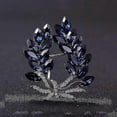 thumbnail image 2 of Blue Crystal Flower Brooch Pin, 2 of 2