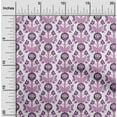 thumbnail image 2 of oneOone Polyester Spandex Dusty Purple Fabric Leaves & Clover Quilting Supplies Print Sewing Fabric By The Yard 56 Inch Wide, 2 of 6