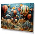 thumbnail image 2 of Designart Décoration Murale Montgolfière Surdimensionnée, art Mural Montgolfière Colorée, composition Montgolfière Colorée, art Mural Moderne Multicolore sur Toile, 32x16 Pouces, 2 of 5