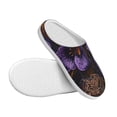 thumbnail image 3 of Yiaed Ornate Purple Floral Vase Print Slippers Fuzzy Warm Cozy Slippers Non Slip House Slippers For Indoor Outdoor Slippers House Slippers-13, 3 of 7