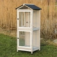 thumbnail image 3 of TRIXIE Large 66.5" Indoor-Outdoor Wooden Aviary with 3 Front Doors & 2 Perches, Gray, 3 of 8