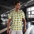 thumbnail image 3 of Wukai Avocado Doing Sport Print Men's Short-Sleeved Mesh T-Shirt,Quick-Dry Short Sleeve Workout T-Shirt-3X-Large, 3 of 8