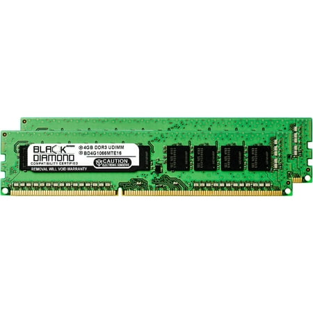 8GB 2X4GB Memory RAM for ASRock Motherboards 990FX Extreme4 240pin PC3-8500 1066MHz DDR3 ECC UDIMM Black Diamond Memory Module