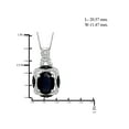 thumbnail image 3 of 6.00 Carat T.G.W. Sapphire And Black & White Diamond Accent Sterling Silver 3-Piece Jewelry set, 3 of 7