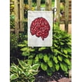thumbnail image 2 of LADDKE Pink Computer Pixel Brain Red Comic Internal Science Anatomy Arcade Garden Flag Decorative Flag House Banner 12x18 inch, 2 of 2