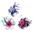 thumbnail image 4 of FRCOLOR Fascinator Headband for Women Tea Party Hats in Mesh Fabric Multi Color Fits All Hair, 4 of 8