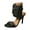 Black, variant on Women Casual Summer Fish Mouth Booties Denim Pocket Backless Jazz Dance High Heel Sandals Breathable Denim Fabric Us5.5 9.06In Daily Wear