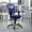 Blue/Black Frame, variant on Emma + Oliver Mid-Back Green Mesh Multifunction Ergonomic Office Chair - Adjustable Arms