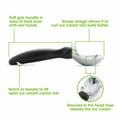thumbnail image 3 of Ice Cream Scoop - Heavy Duty Stainless Steel Icecream Scooper With Non-Slip Rubber Grip - Professional Metal Ice-Cream Spade - Dishwasher Safe  Black, 3 of 9