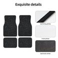 thumbnail image 4 of Naloa Black Glitter Car Foot Mat Set of 4 Pieces - Universal Floor Liner Neoprene Full Set Floor Mats for Cars Trucks SUV, 4 of 7