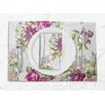 thumbnail image 1 of S4Sassy Pink Leaves,Lilac & Peony Floral Washable Placemats & Napkins Table Decor Dining Mats, 1 of 3