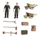 thumbnail image 1 of Niños Granja Props Toy Muñeca Desktop People Modelo Farmers de acción RPG Regalos Decoración para hogar Juguetes para niños, 1 of 9
