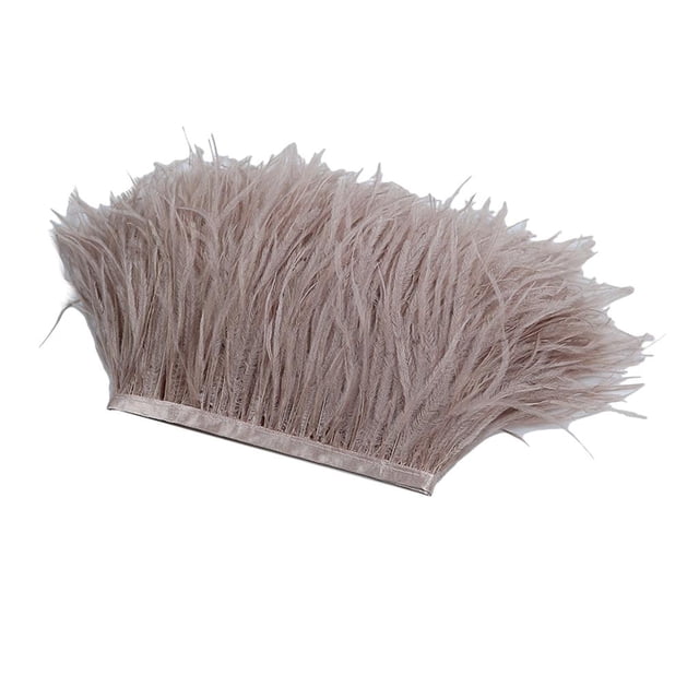 Flecos de Plumas Teñidas de 1 Yarda Gloria Rosa gris