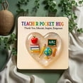 thumbnail image 5 of Teacher Appreciation Gifts, Heart Keepsake Ornament from Student, 2D Acrylic Car Hanging Charm, End of Year, Christmas, Back to School, Valentines Day Gifts for Teacher Khaki, 5 of 5