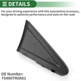 thumbnail image 3 of Recorte de ventana del pilar de la puerta del lado derecho frontal para Honda Civic 2012-2015 No.75490TR0A01, 3 of 7
