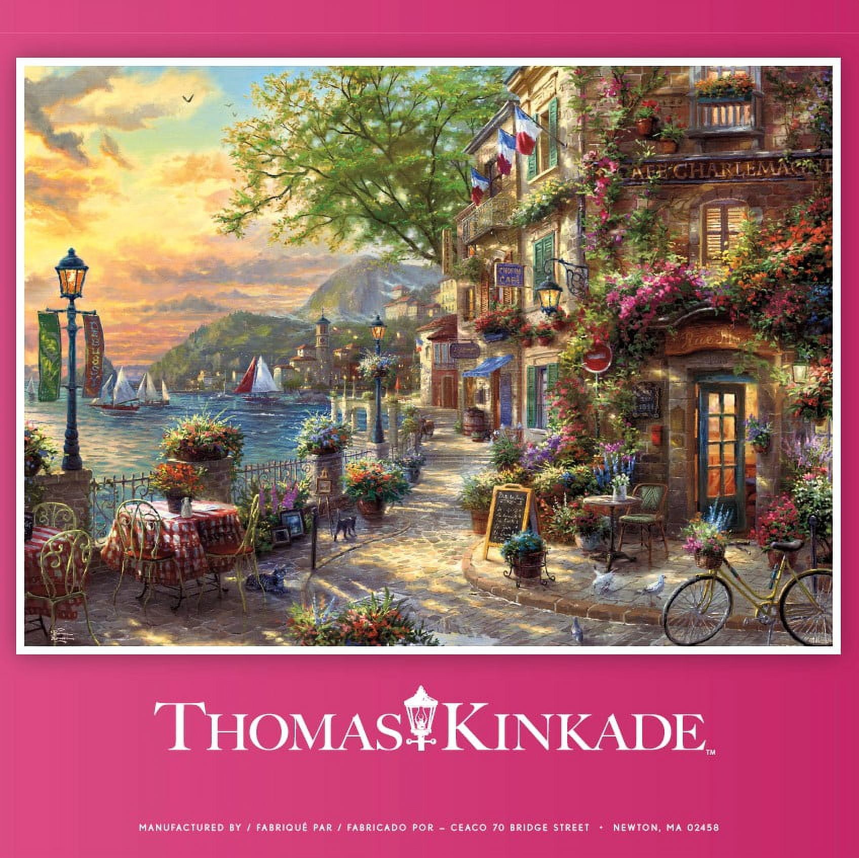 Ceaco 1000-Piece Thomas Kinkade French Riviera Cafe Interlocking Jigsaw Puzzle