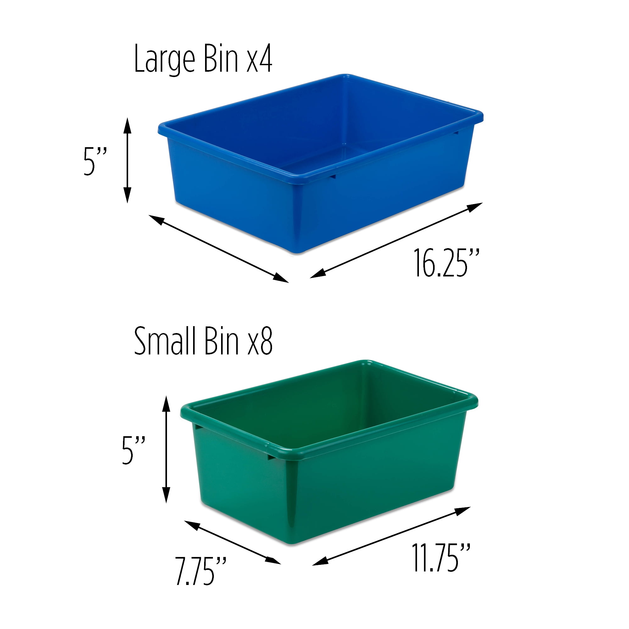 Natural/Primary Colors 12-Bin Kids Toy Storage Organizer