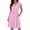 Pink-dress, variant on YFNNUP Women's Summer Dress Ruffle Sleeve Dresses Printed Flowy Button Down Sundress Casual V Neck Mini Dresses with Pockets Black M