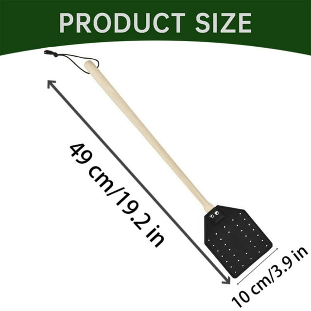 Sturdy Leather Fly Swatter For Indoors Heavy Duty Flyswatter With Wooden Handle Fly Swatters With Hanging Rope