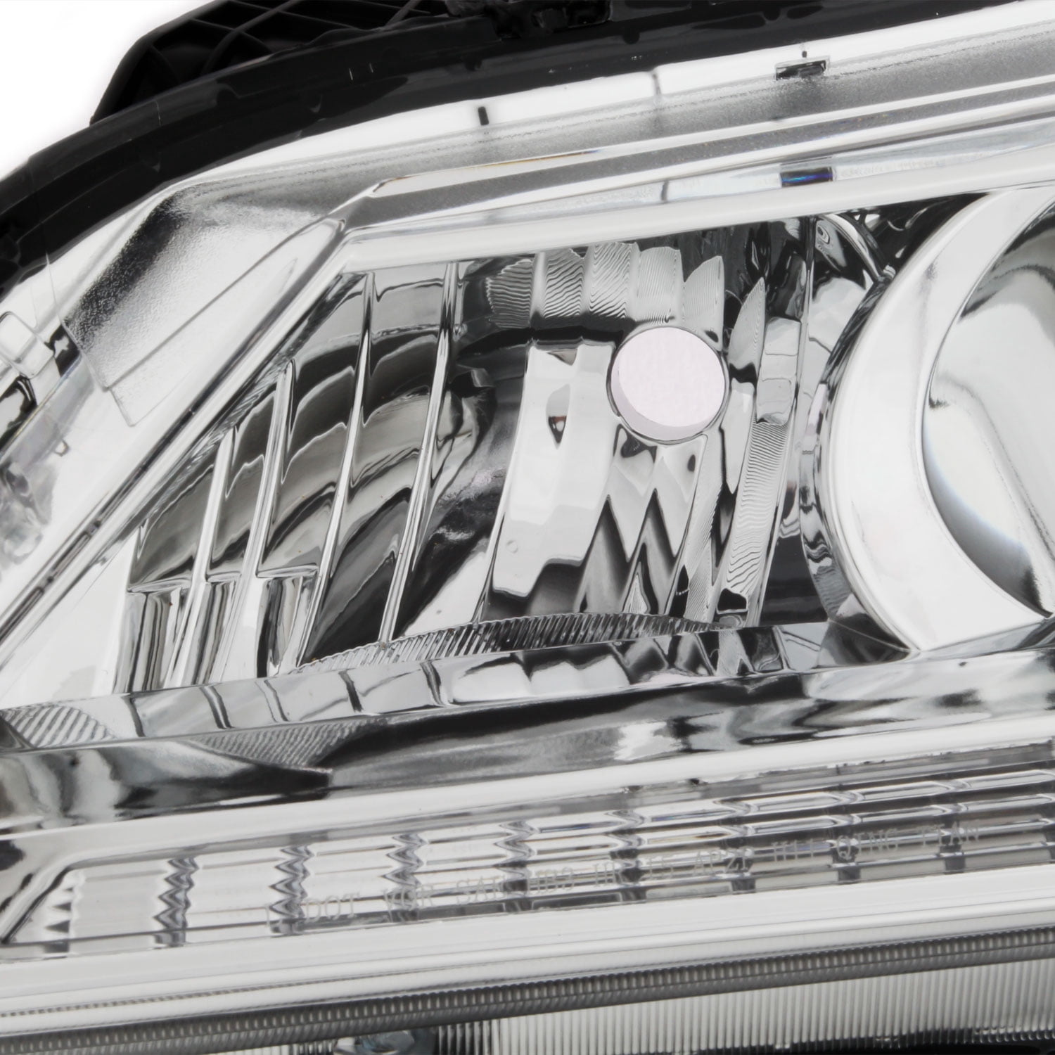 AKKON - Fits 2013 2014 2015 Honda Accord 4Door Sedan [Halogen Type] Chrome Clear Headlights Pair Left Driver+Right Passenger