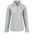 thumbnail image 2 of Women's Cutter & Buck  Gray Chicago Bears Hunts Point Eco Half-Snap Sweatshirt, 2 of 3