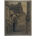 thumbnail image 2 of Ferdinand Boberg 19x24 Gold Ornate Framed and Double Matted Museum Art Print Titled - House Nº 20 Rue Sainte-Croix De La Bretonnerie (1926), 2 of 4