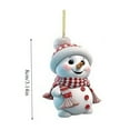 thumbnail image 3 of Cute Snowman Car Hanging Ornaments for Christmas Tree, Home Christmas Decorations for Indoor Party Decor, 3 of 5