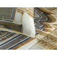 thumbnail image 3 of Ambesonne Moroccan Quilted Coverlet 3 Pcs, Vintage Eastern Art, King Size, Ivory Pale Brown Blue, 3 of 4