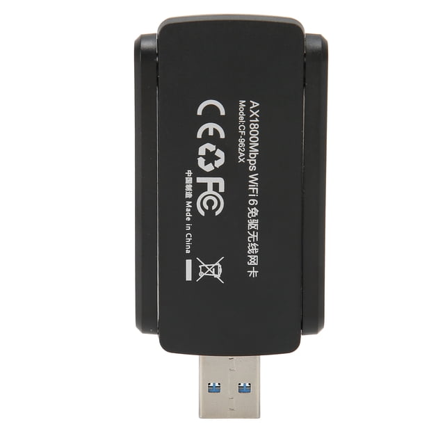 Adaptador WiFi 6 AX1800M 5 GHz/2,4 GHz USB 3.0 de alta ganancia, antena WiFi Plug and Play para ordenadores de escritorio y portátiles con Windows 11 y 10.