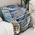 thumbnail image 2 of LHSHID Customized Blanket for Wife Husband Parents 25th Wedding Anniversary Gift 50x60in, 2 of 7