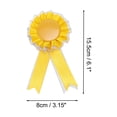 thumbnail image 3 of Unique Bargains 2 Pcs Graduation Party Ribbon Corsage Reusable Graduation Party Corsage Silver Tone Orange, 3 of 6