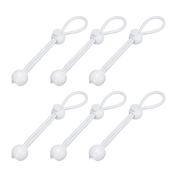 Uxcell Ball Bungee Cords 6 inch White 6Pcs Tie Downs for Exterior Roller Shades Outdoor Blinds Tents Canopies Tarp