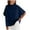 Navy, variant on DailyTrove Women's Batwing Sleeve Poncho Top - Casual Oversized Blouse, Chic for Layering & Travel