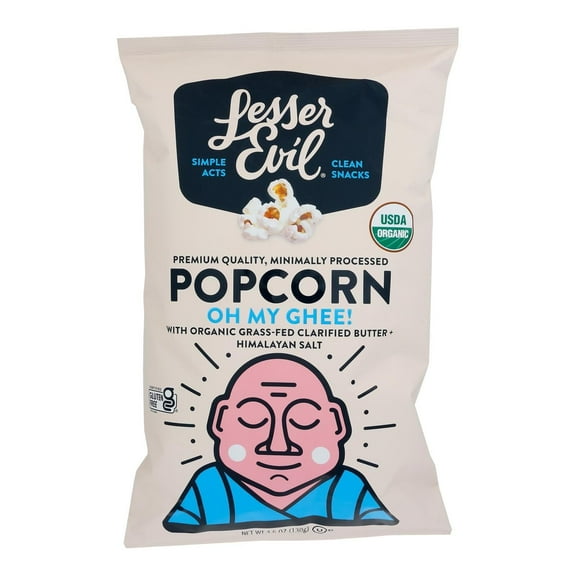 Lesser Evil - Popcorn Oh My Ghee - Case of 12-4.6 OZ