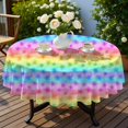 thumbnail image 4 of Pioneer Flower Floral Print Pattern Round Tablecloth 60 X 60 Inch, Wrinkle Resistant Wipeable Table Cloth for Kitchen Dining Picnic Patio Party, 4 of 6
