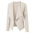 thumbnail image 2 of Doublju Women's Casual Long Sleeves Side Pocket Open Front Blazer Jacket with Plus Size, 2 of 4