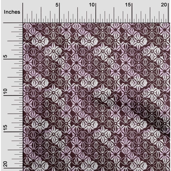 oneOone Cotton Cambric Fabric Check Kasuri Print Sewing Fabric BTY 56 Inch Wide