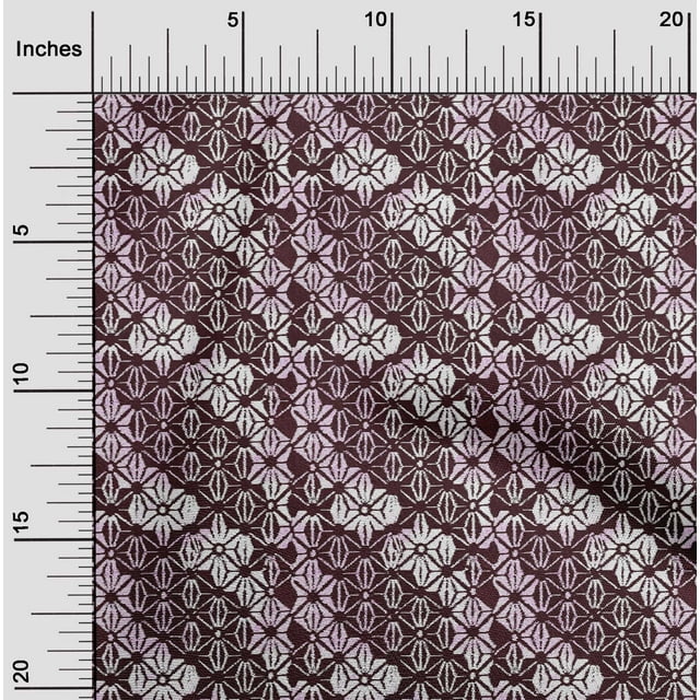 oneOone Viscose Chiffon Fabric Check Kasuri Print Fabric By The Yard 42 Inch Wide