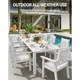 thumbnail image 7 of WINSOON 12-Piece HIPS All Weather Outdoor Patio Dining Sets with Umbrella Hole& Aluminum Frame,2-Table 10-Chairs(White), 7 of 7