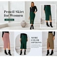 thumbnail image 6 of PRETTYGARDEN Women's Fall Midi Pencil Skirts Dressy Casual Work Office High Waisted Trendy Winter Corduroy Skirt with Slit, 6 of 7